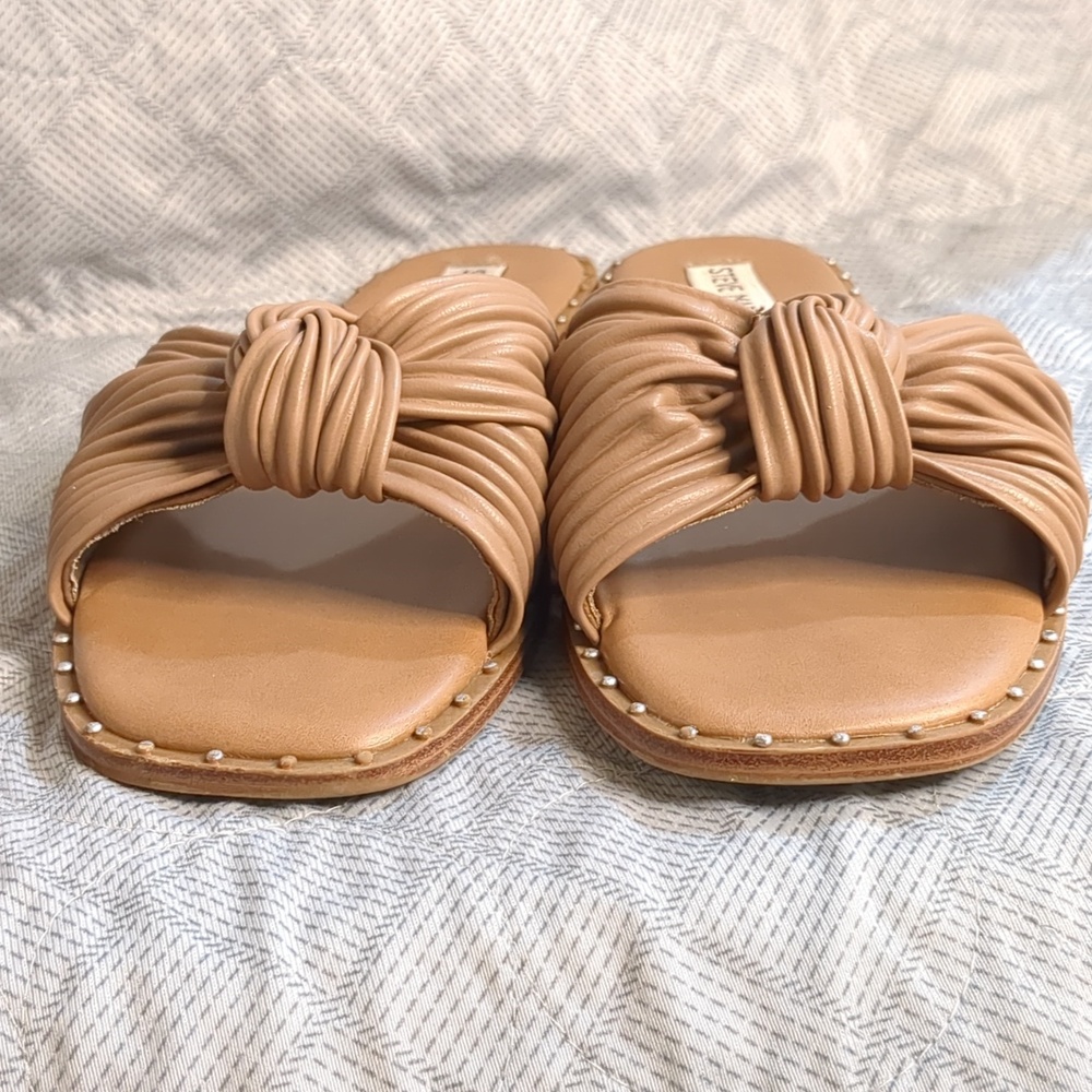 Steve Madden Willow Knot Slide Sandals In Nude - Picture 6 of 16